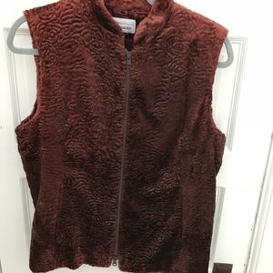 Faux curly lamb vest